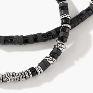 JOHN HARDY Black Onyx Heishi Silver Necklace